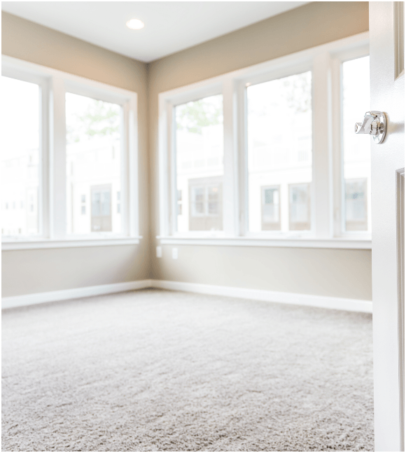 Light colored carpet in bright room