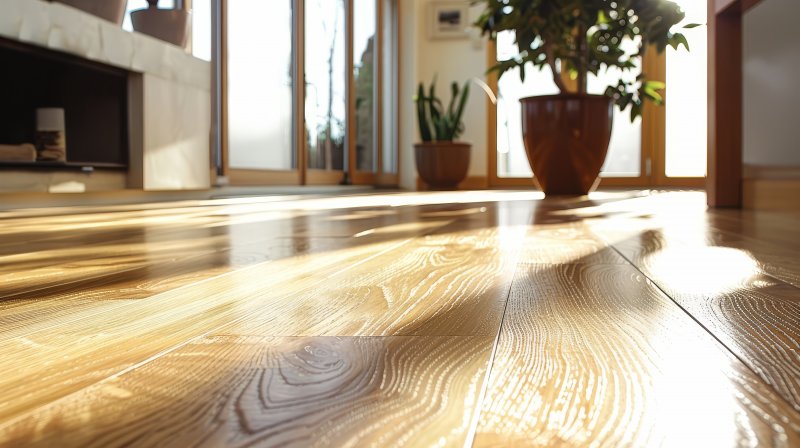 up-close view of wood flooring 