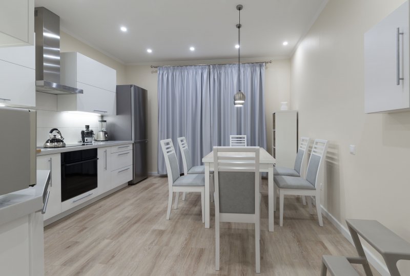 kitchen with vinyl flooring 