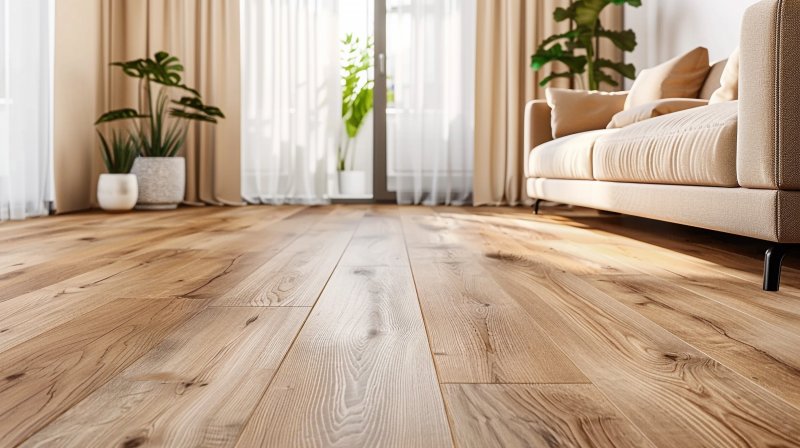 living room with vinyl floors